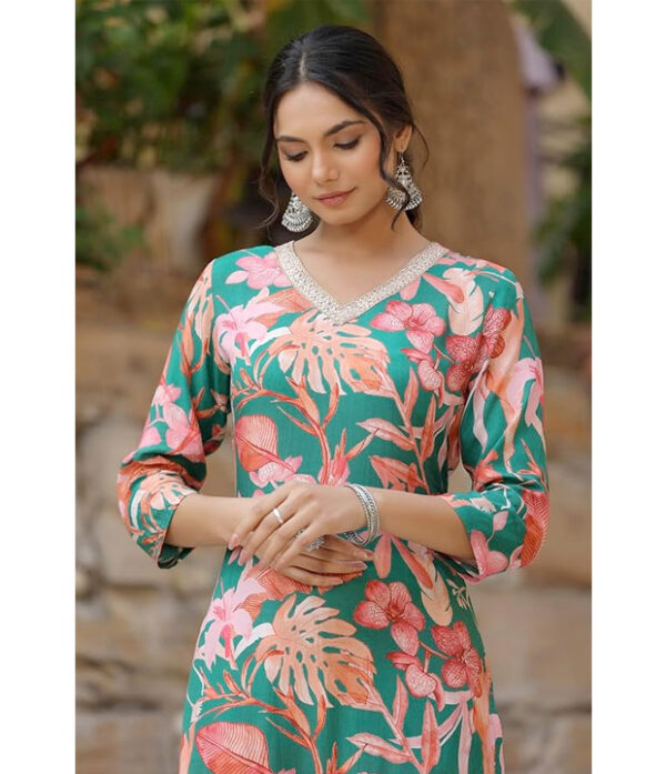 Printed Kurta with Palazzo - Indian Clothes in Dubai